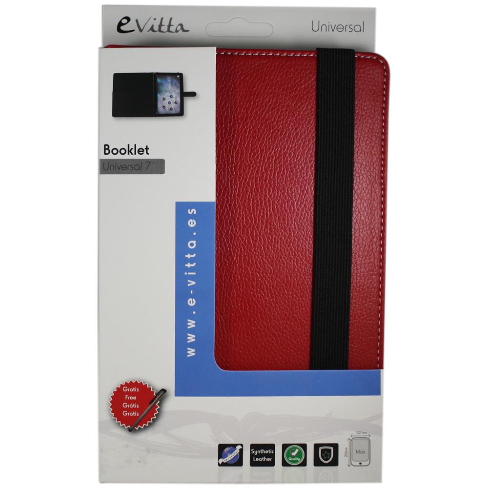 Booklet 7"XXL Univ, Foglio, Rosso, Finta pelle, Universale, Sony Reader BQ Cervantes 2 Kindle Touch Kindle 4 Gb, Antipolvere, Antigraffio, Resistente agli urti - Foto 2